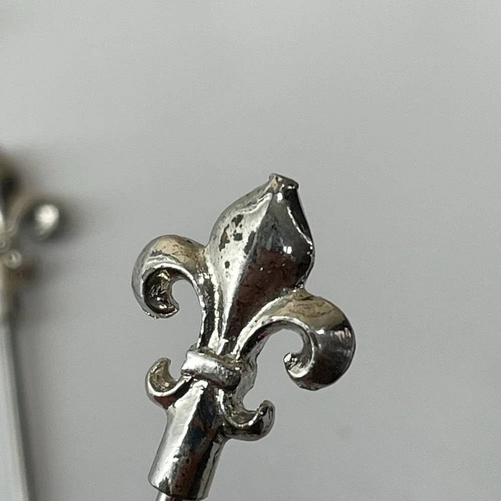 Assorted Stainless Cocktail Picks Skewers Lot Of 21 Fleur de lis Bird Barware